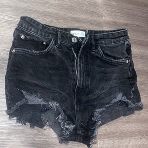 High waisted black ZARA shorts